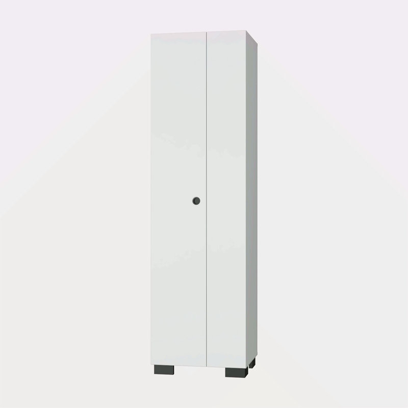 Armoire à balais avec tablettes de rangement