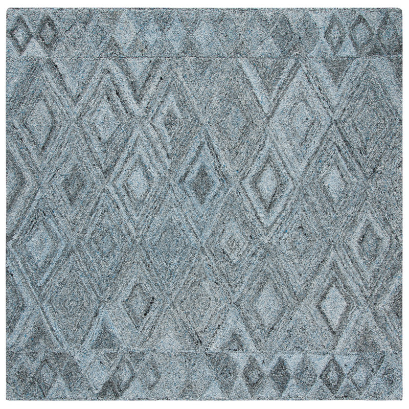 Jazmine Hand Tufted Performance Geometric Rug, Square 6'