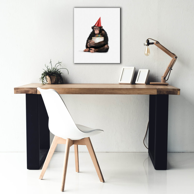  «Birthday Monkey» par John Hovenstine, art mural sur toile, 20 po x 24 po