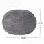 Pouf rond en laine tricoté à la main 20 pouces, siège supplémentaire pour adultes, sans assemblage, prêt à l'emploi | Rond | Gris anthracite