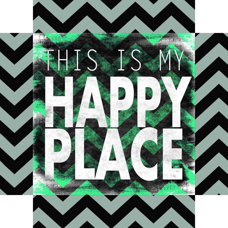 «Happy Place 3», reproduction sur toile tendue, H 36 po x l 36 po
