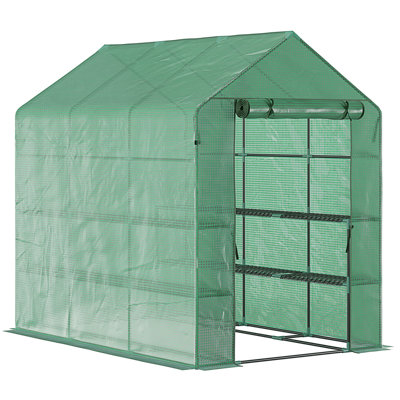 Outsunny 7' X 5' X 6.5' Walk-In Greenhouse