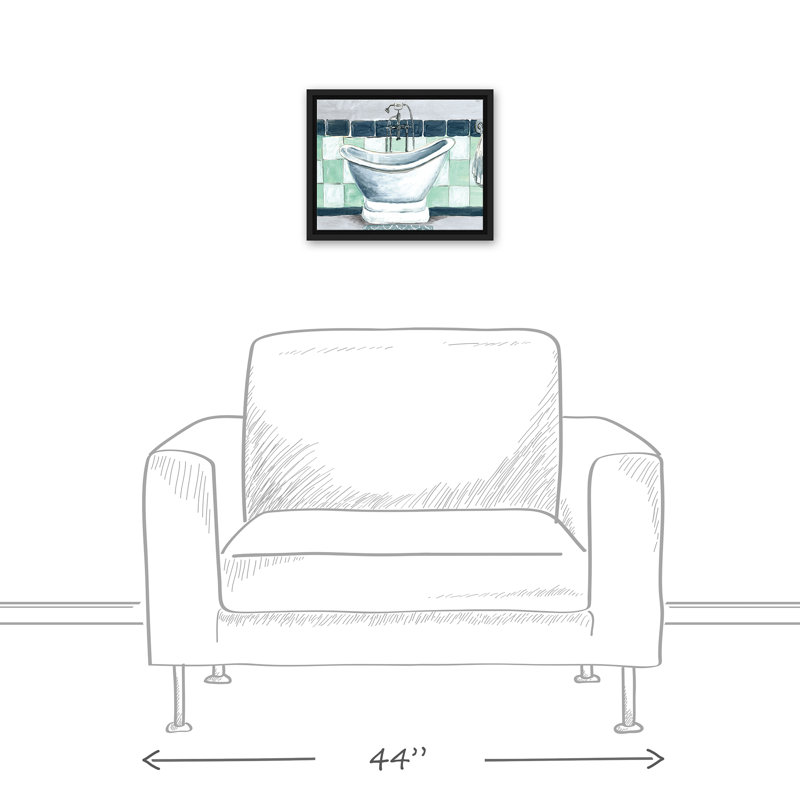 «Green and Blue Bathaign», reproduction d'art sur toile, H 12,75 po x l 15,75 po x P 1,75 po