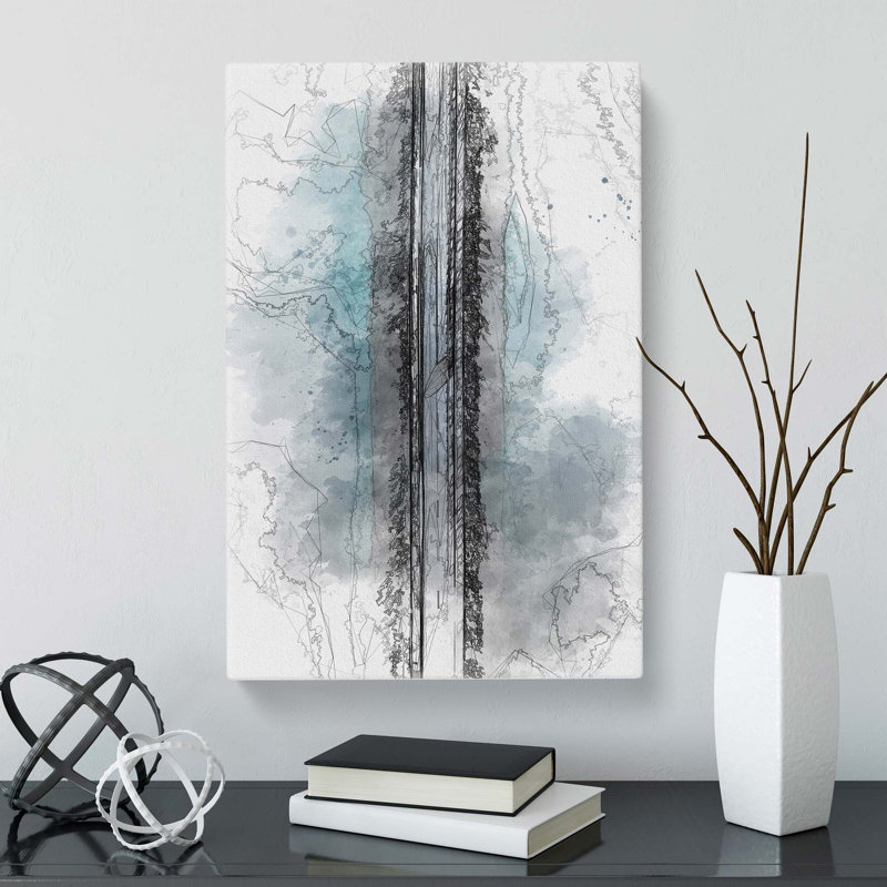 Lake Road In Abstract - Wrapped Canvas Print, 91cm H x 60cm W x 3cm D