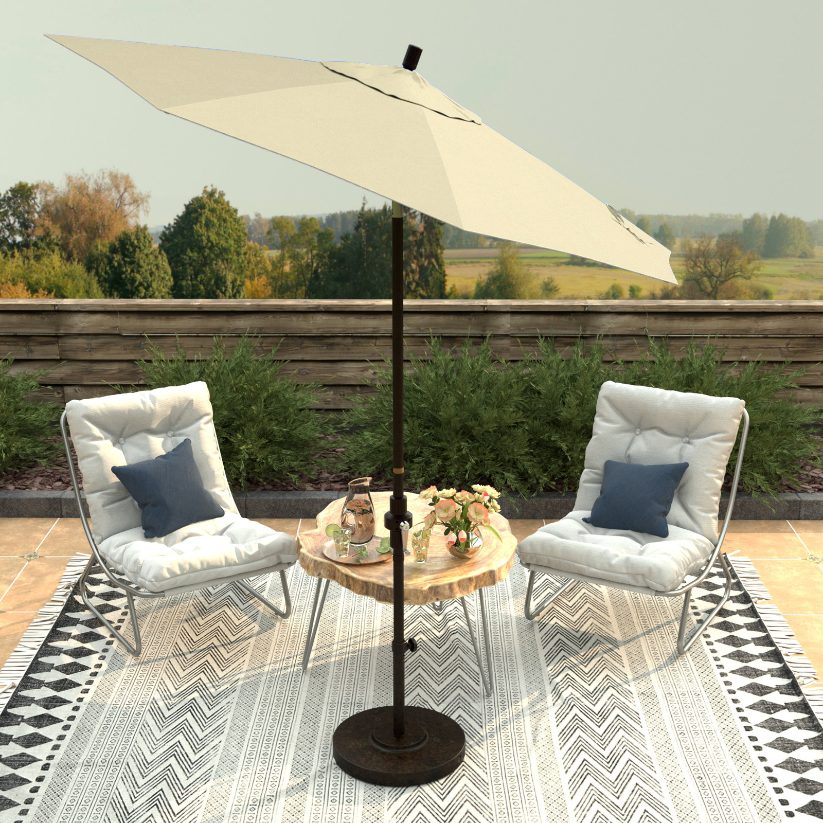Che 7.5' Umbrella, Antique Beige