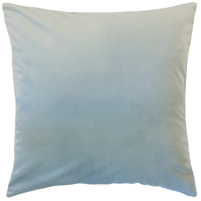 Coussin décoratif en coton massif Theriault, Bleu ciel