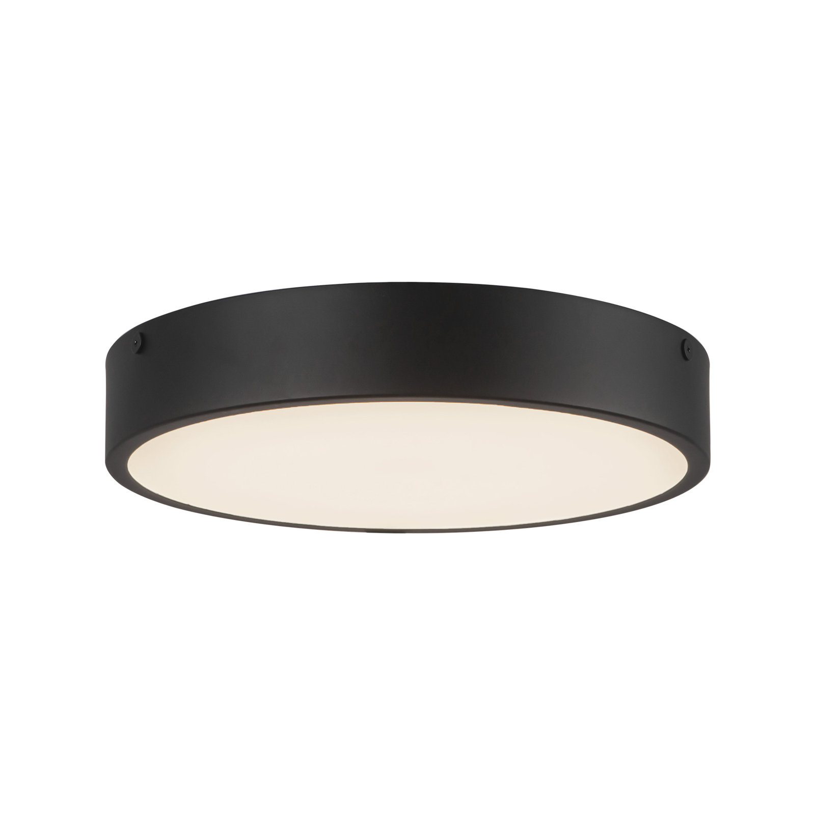Orland Single Light Steel LED Flush Mount, 2" H x 11.13" W x 11.13" D, Matte Black