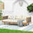Claremont 3 Seater Daybed With Rattan Arms-1616208948