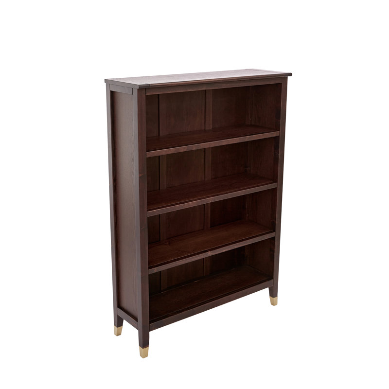 Bookcase, (4 Shelves) 50" H x 35" W x 12" D, Brown