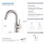Robinet de salle de bain circulaire monotrou avec ensemble de bonde-63898565
