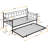 Modern Black Daybed With Trundle - Metal Construction For Dependability, Space Solution Bedroom, Quiet And Stable, Easy Assembly Included, Works Various Mattresses, 250/350 Lbs Weight Limit Bedroom