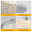 Lustre en cristal 36 pouces à DEL Modern Wave - température de couleur réglable 3000K / 4000K / 6000K - hauteur réglable - lustre élégant pour le salon et l'espace luxueux