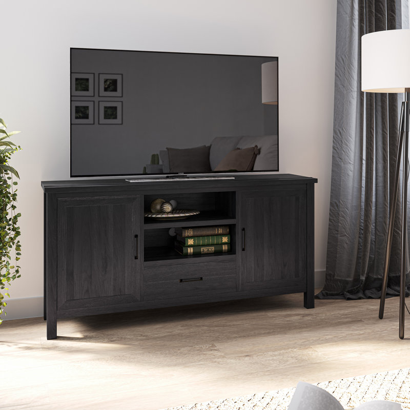 Meuble télé pour téléviseur de 65 po ou moins Bingen, Gris rustique