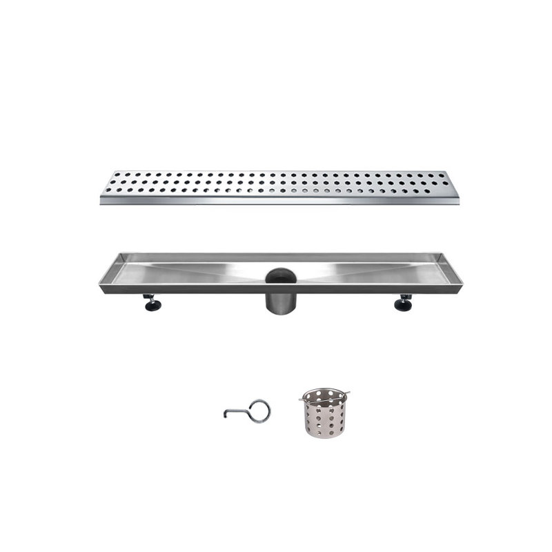Thames River Series 24 Inch Long Stainless Steel Linear Floor Shower Drain