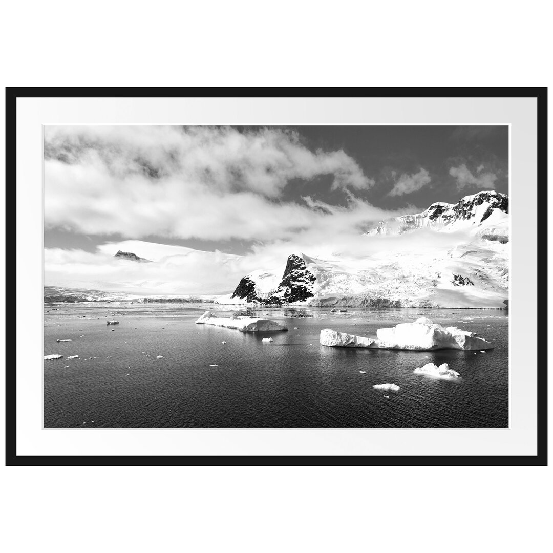 Gerahmtes Poster Winterlandschaft in der Antarktis