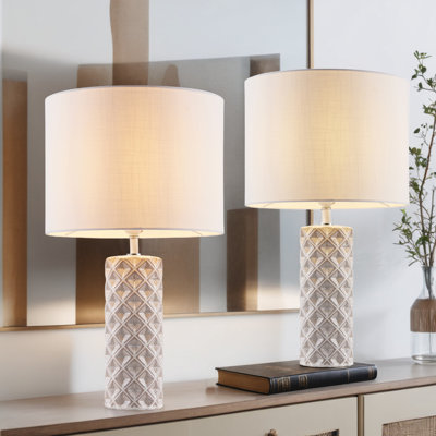Ensemble de lampes de table en céramique 22 po Frisby