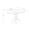 Ensemble de table à manger 5 pièces pour 4 personnes comprenant une table de salle à manger ovale avec rallonge papillon et 4 chaises de salle à manger, lin blanc-2026305100-2014906166