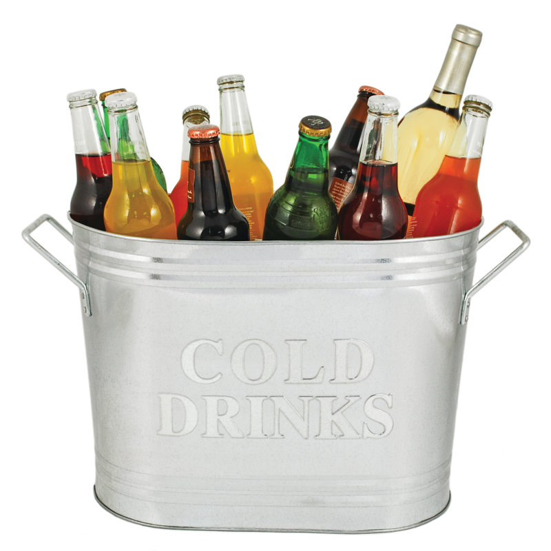Country Home™ Cold Drinks Galvanized Metal Tub