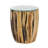 Ranier Brown Teak Wood Handmade Live Edge Tree Branch Side End Accent Table with Clear Glass Top