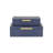 RebekaSet of 2 Rectangular Nesting Decorative Storage Boxes, Modern Embossed Finish - Navy Blue Faux Shagreen-1678943987