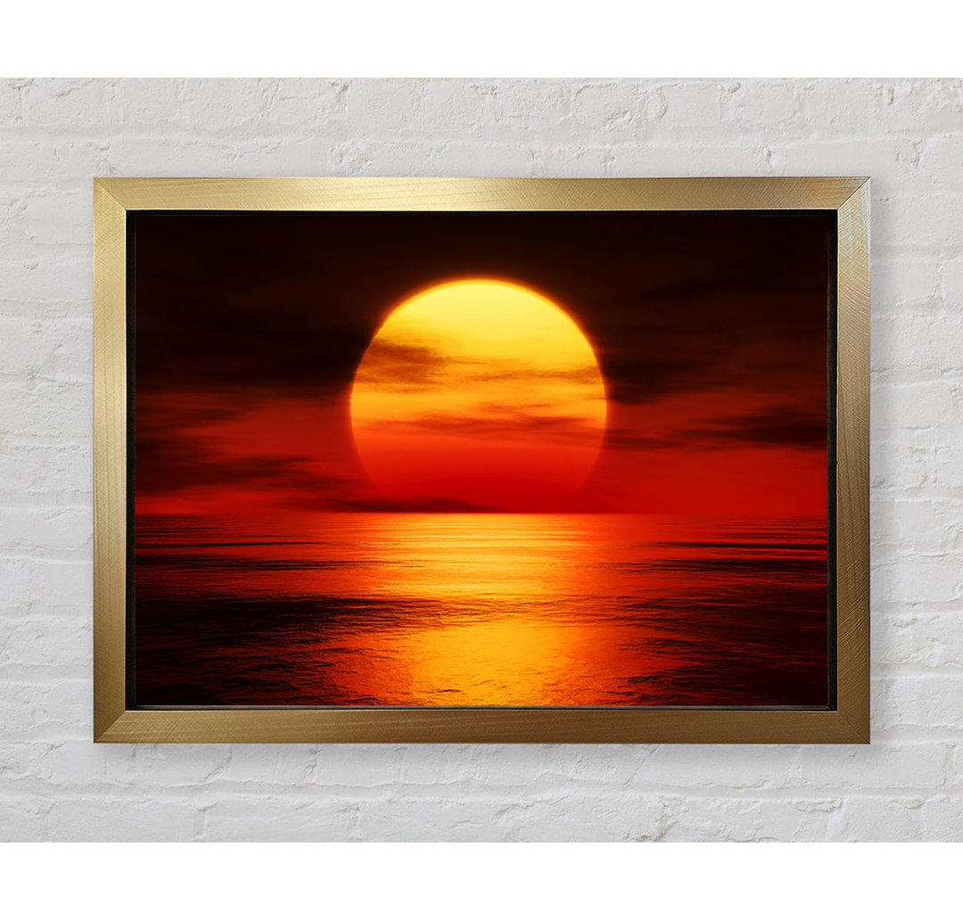 Red Fire Sky Reflections - Einzelne Bilderrahmen Kunstdrucke