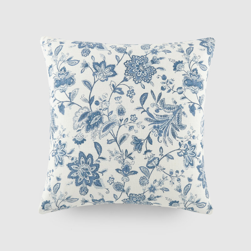 Coussin en coton Rodanthe, Bleu