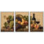 «Vintage Fruit Wine Still Life», art de salle à manger, impression sur toile encadrée, 3 pièces-131521881-131521883