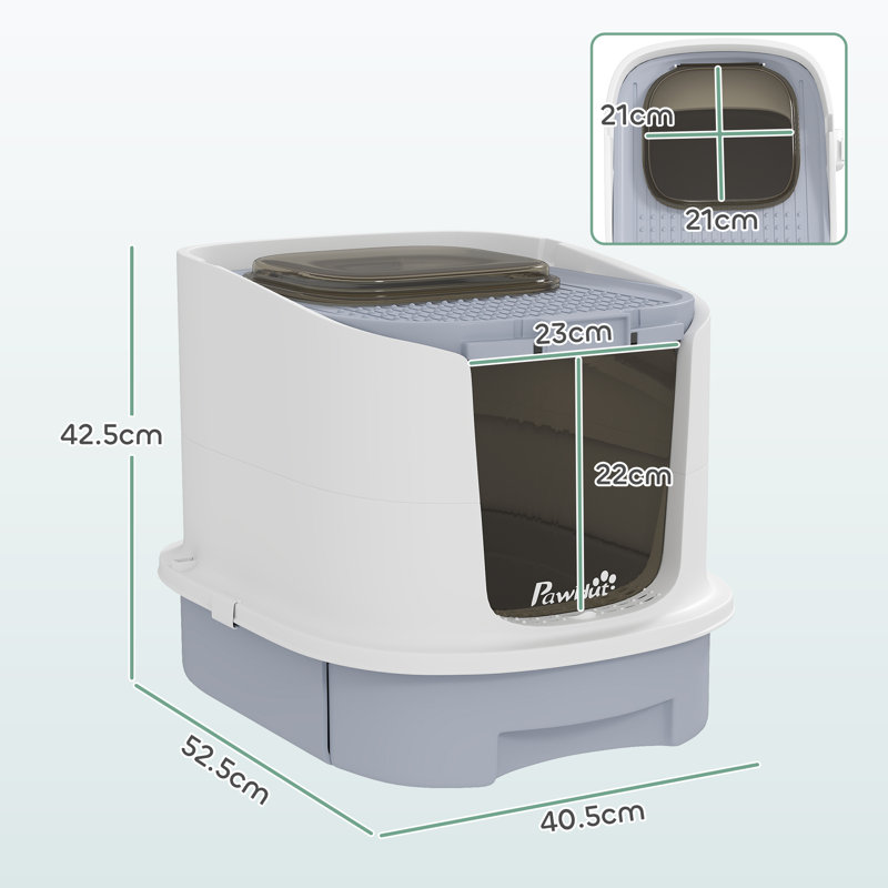 Plastic Litter Box Enclosure with Scoop