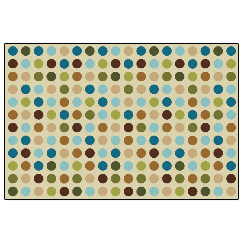 Tapis en nylon touffeté lavable Retro Microdots, Rectangle 3 pi x 4 pi 6 po