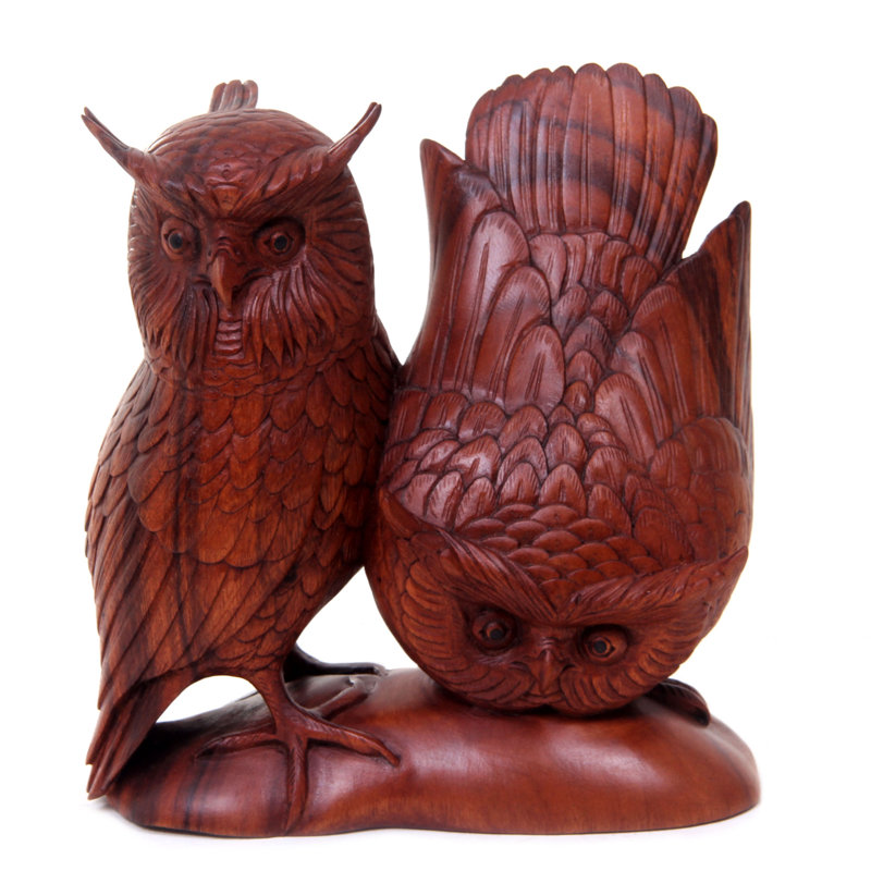 Figurine oiseau en bois fait main Arles