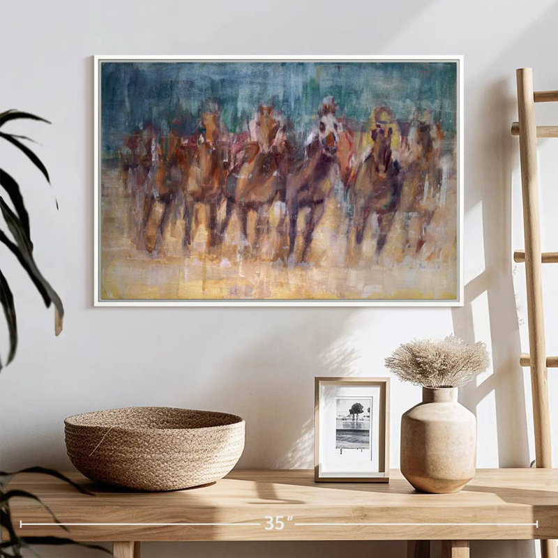 Final Sprint, Floating Frame White, 25" X 17"