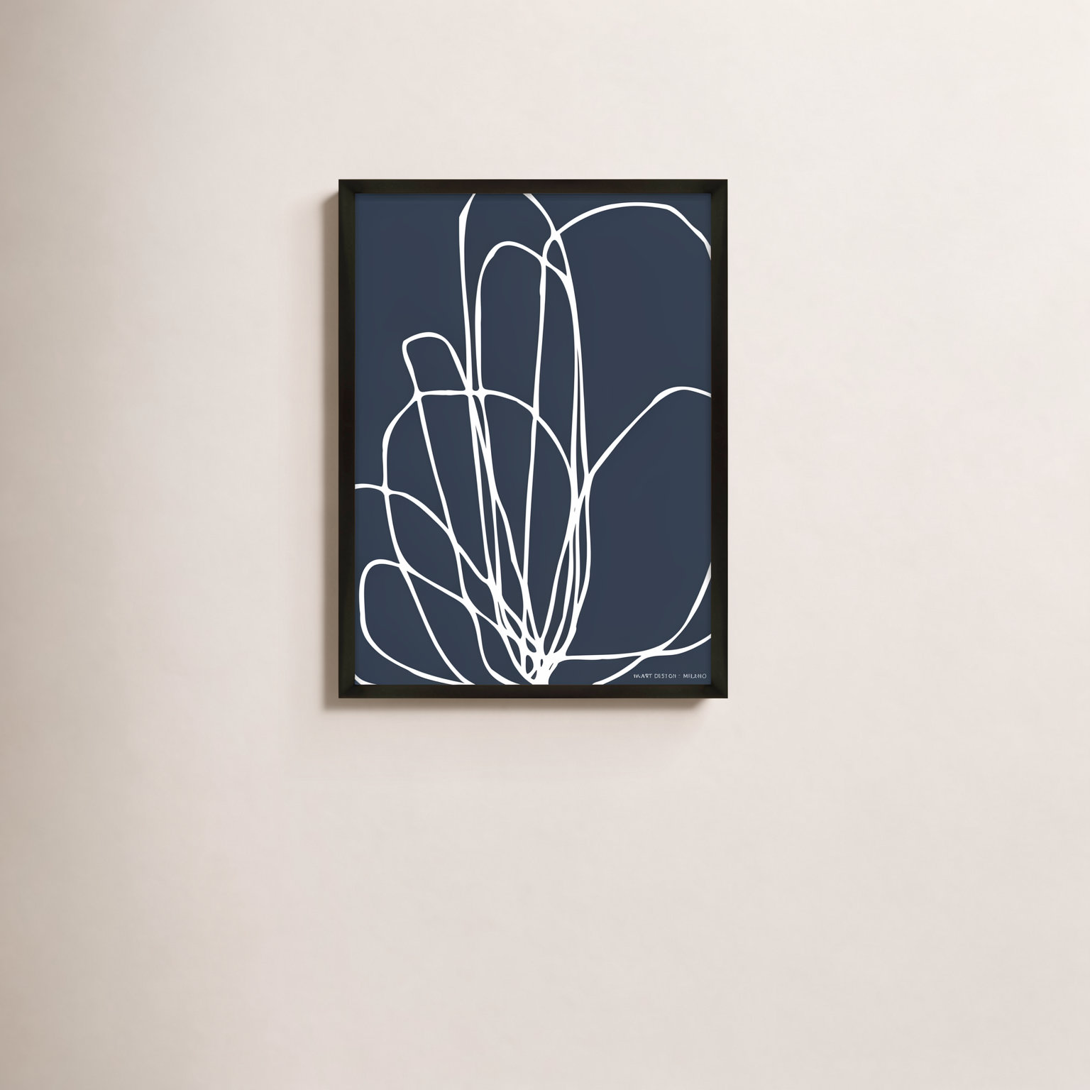 Julieta "Tracings 4" Print by Romina Gadler, Black Framed Paper, 20" H x 14" W x 1.25" D