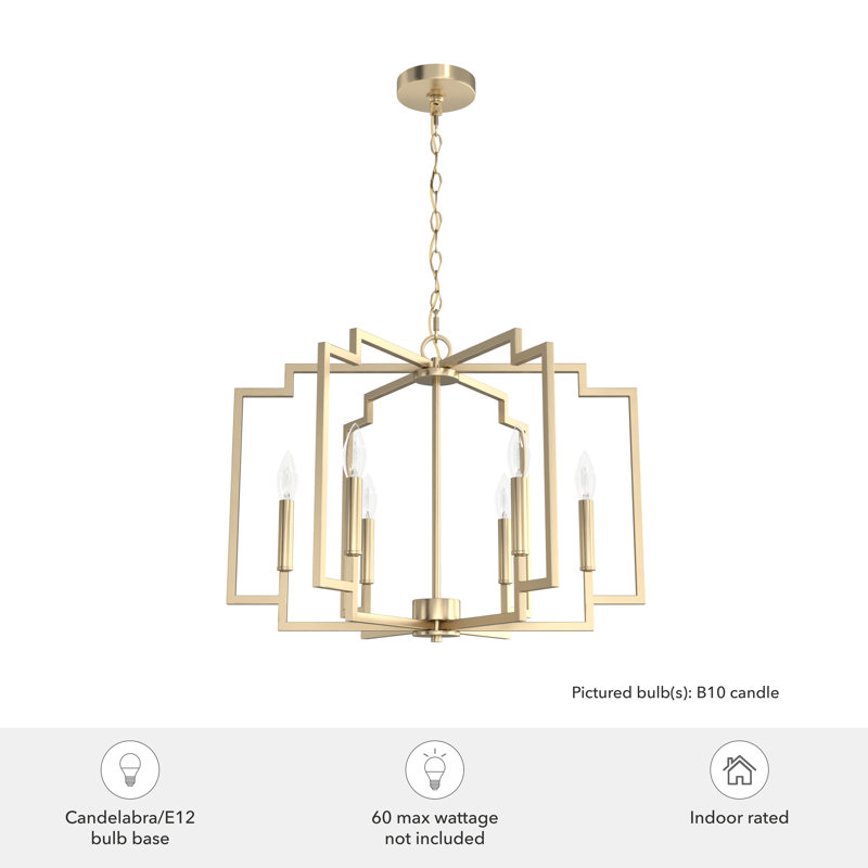 Zoanne Alturas Gold 24" Modern Glam Chandelier