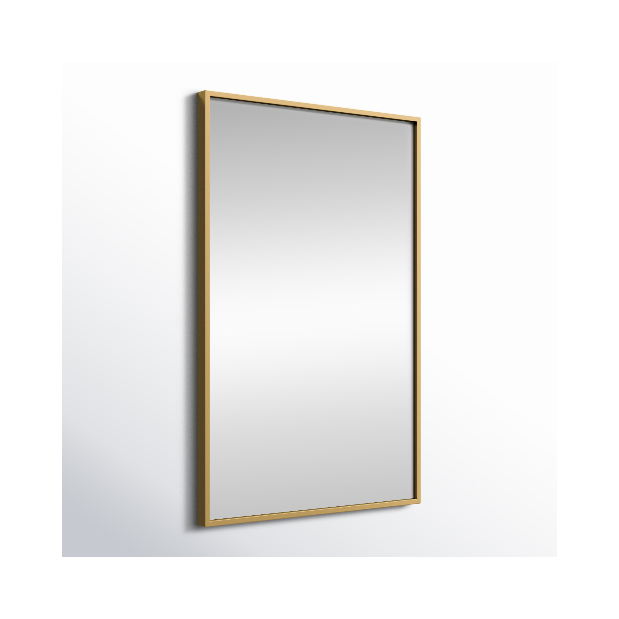Sabine Metal Rectangle Wall Mirror, 18" x 28", Brass
