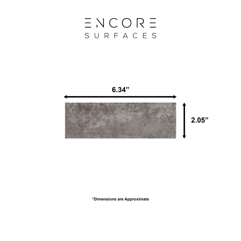 Tennessee 2" x 6" Zellige Subway Wall Tile, Gray