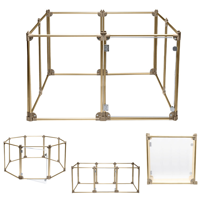 25.6'' H 8 Panel Metal Exercise Pen With Door