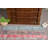 Vintage Handwoven Turkish Door Mat with Rustic Floral Design in Red and Blue Tones