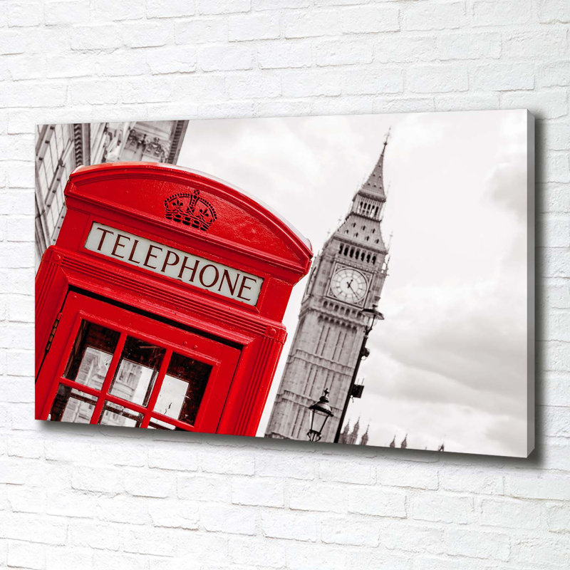 Telephone Booth - Wrapped Canvas Print