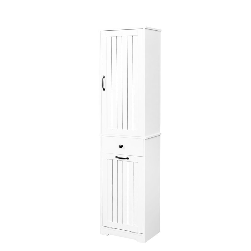 White Laundry Cabinet With Efficient Organization And Storage Space Elegant Convenient Hanging