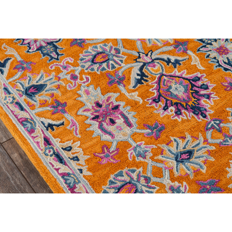 Tapis oriental en laine fait à la main Lancaster, Rectangle 6 pi x 9 pi