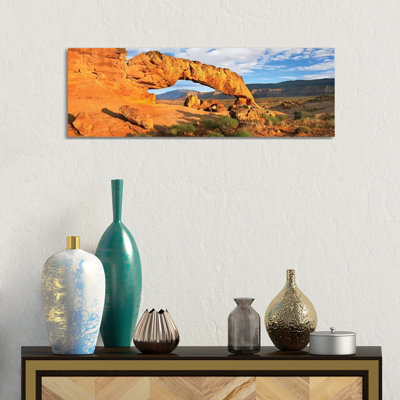 Panorama Of Sunset Arch, Escalante National Monument, Utah by Tim Fitzharris - Wrapped Canvas Panoramic Gallery-Wrapped Canvas Giclée
