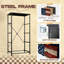 Commode pour chambre à coucher avec 4 tiroirs de rangement avec drapeau américain patiné