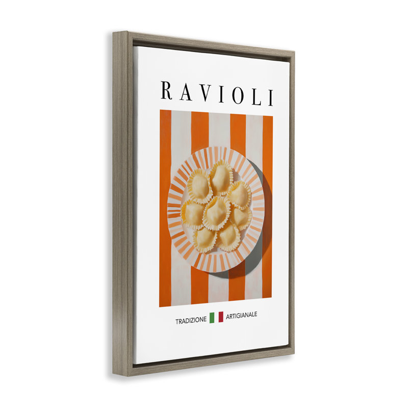 Cadre flottant traditionnel à pâtes Ravioli, design par Andreas Magnusson, Cadre flottant orme Montalcino, H 25 po x l 17 po