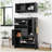 Multi-Functional Tipping Bucket Shoe Cabinet With Wall Cabinet, Space-Saving Design Foyer Cabinet With 2 Flip Drawers, Versatile Side Cabinet For Hallway-226224322