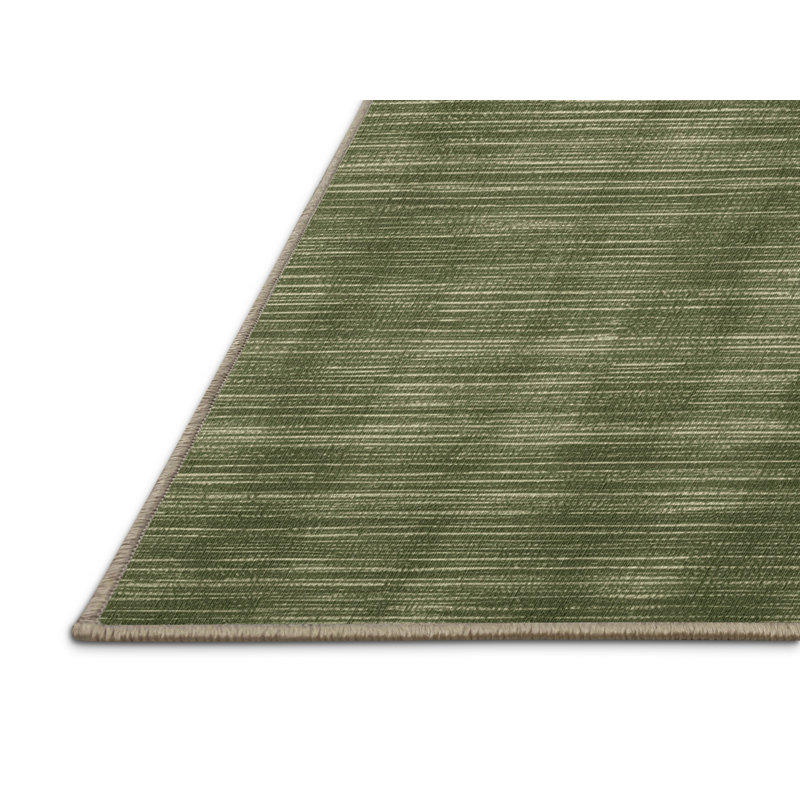 Machine Washable Solid Brown Area Rug, Rectangle 2' x 3'