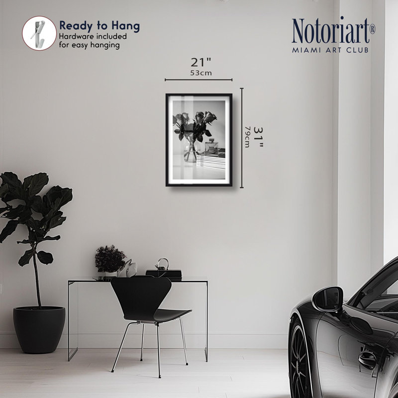 Boîte-cadre parfumée imprimée par Notoriart, H 31 po x l 21 po, Noir