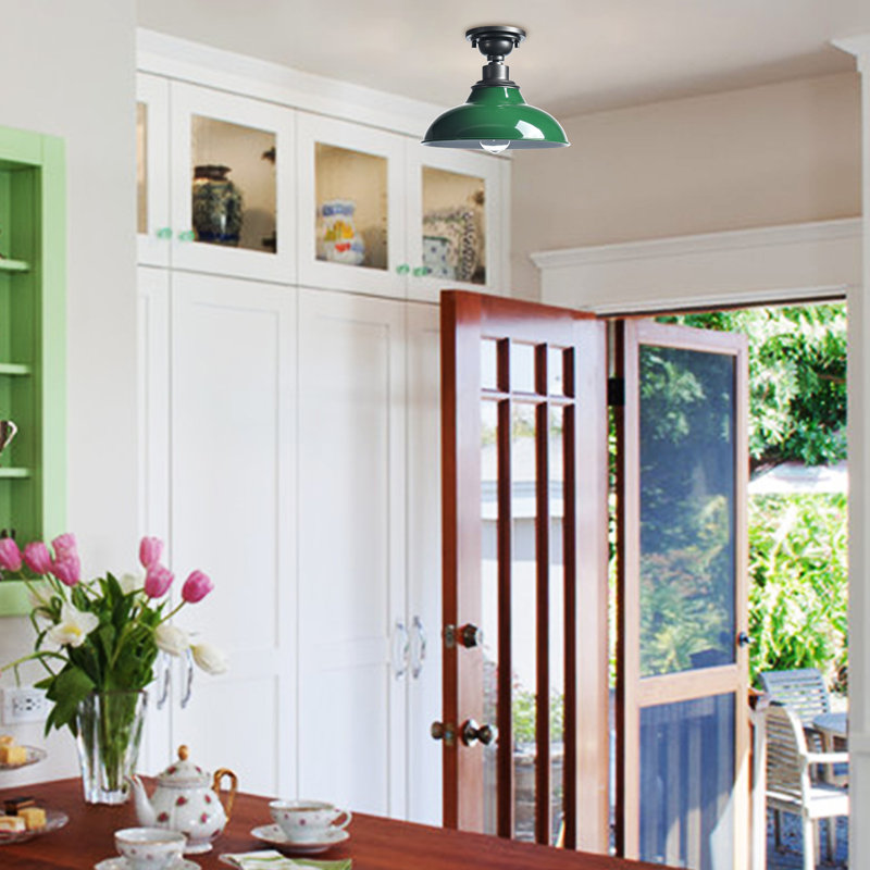 Ionathan Flush Mount, Green