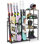 Indoor Garage Ski Storage Rack, Wall Mount Ski & Snowboard Storage Organizer Holds 4 Pairs Skis, 3 Snowboards, Boots, Poles, Helmet and Goggles