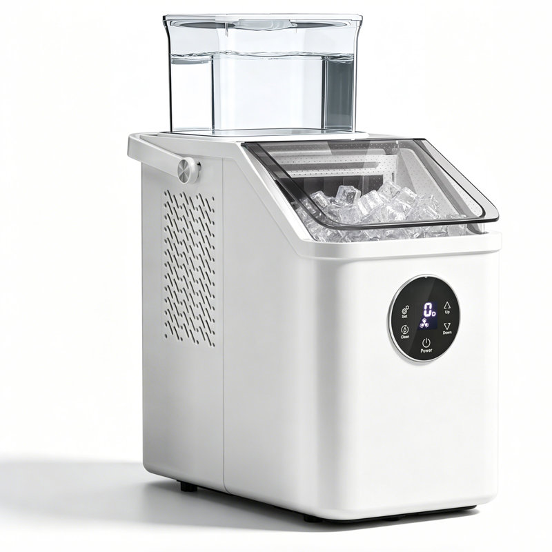 Electactic Ice Cube Maker, 16Pcs Ready in 13 Mins, 26Lbs/Day, Adjust Ice Thickness,Auto-Cleaning, 24H-Timer Countertop Compact Ice Machine with Handle for Home Use