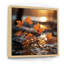 «Orange Autumn Maple Leaves I - Lake», art mural sur toile-939383429-939383434